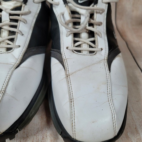 Nike Heritage Golf Men’s White Black Cleats‎ Shoes 418624-101 US Size 9 - Picture 5 of 11